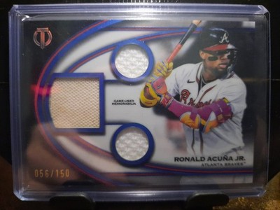 ☕️MK 2026 TOPPS TRIBUTE BLUE TRIPLE RELICS RONALD ACUNA JR. /150