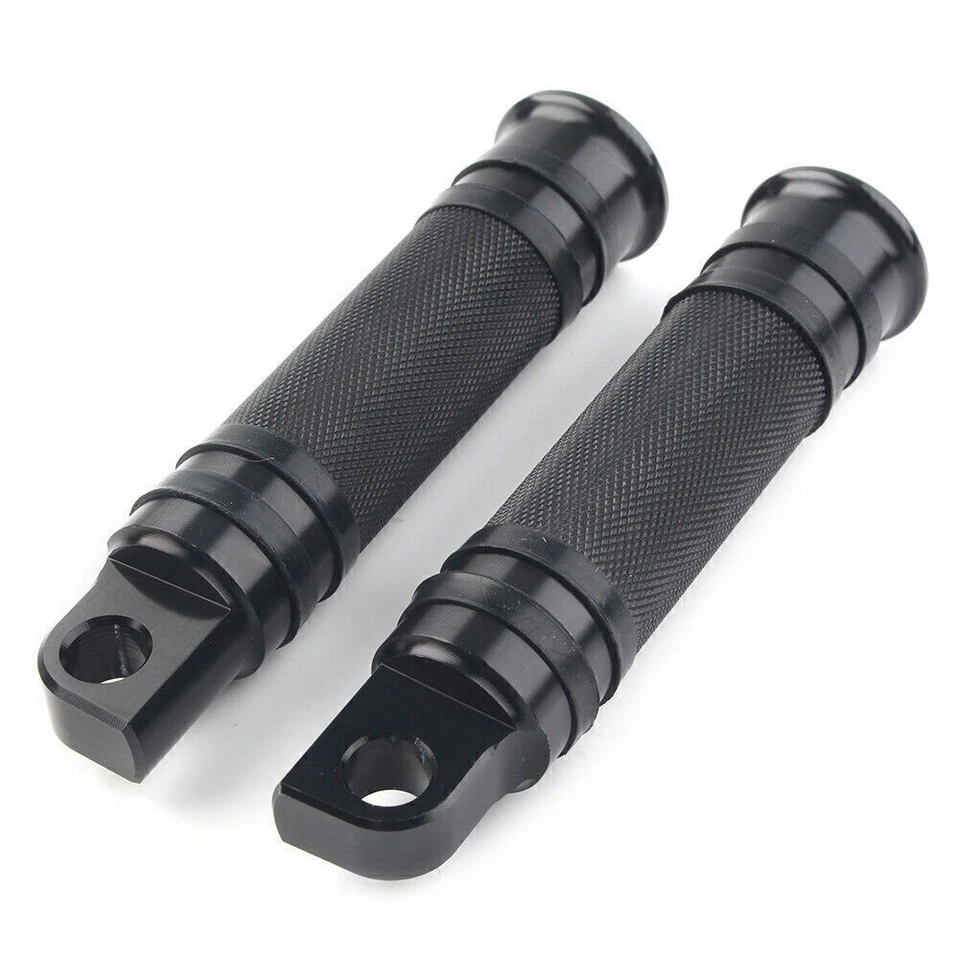 Soportes de estriba estilo montaje macho CNC aptos para Harley Cross Bones Electra Glide negro Foto 2 de 4