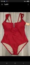 Kona Sol Women's One Piece Swimsuit Size XL - Red - Removable Pads - NWT Target