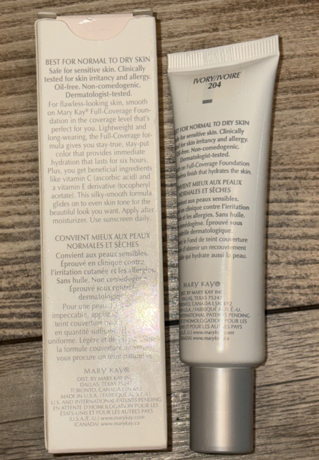 Mary Kay Full Coverage Liquid Foundation IVORY 204 Gray Cap 366700 New Old Stock - Thumbnail 5