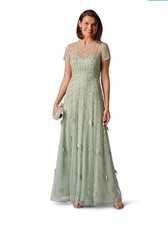 Formal maxi sage green dress size 14 Adrianna Papell