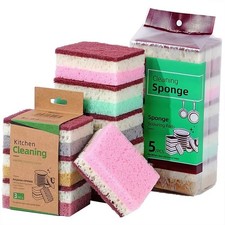 Eco-Friendly Plastic Free Kitchen Sponge 100% Biodegradable Compostable 5/10 Pac