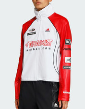 adidas Originals Faux Leather Track Top Women's Lifestyle Casual Jacket KG0212