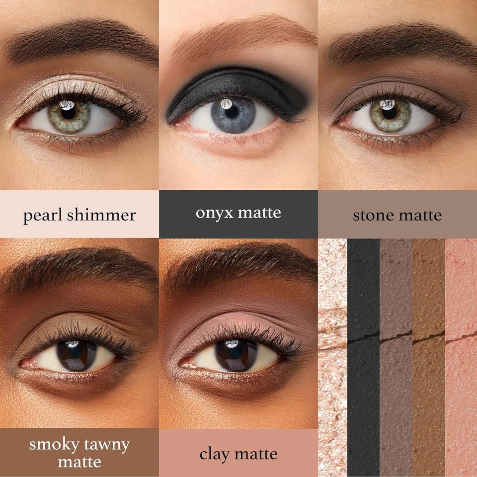 Highly Pigmented 10-Color Eyeshadow Stick Set with Built-in Smudger - Waterproof - Image 4 of 4
