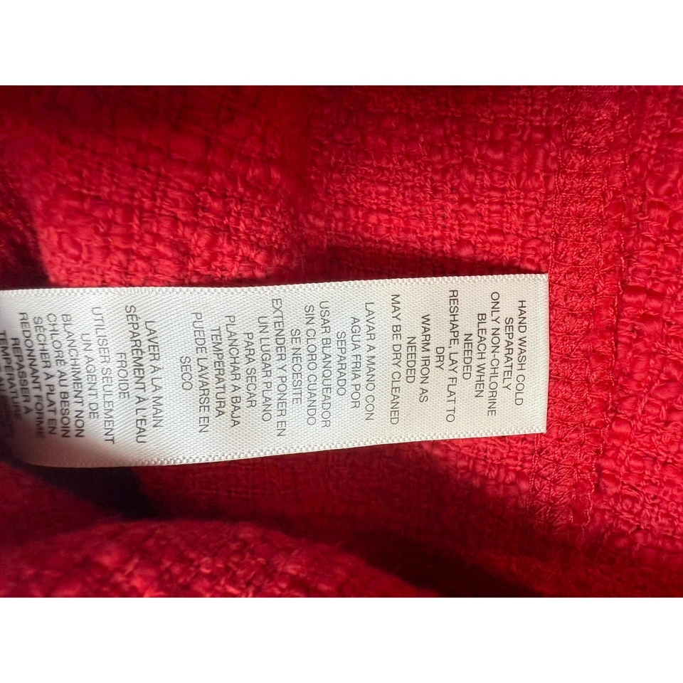 Chico's W 尺寸 1 充满活力的红色双排扣西装外套商务休闲 — 第 3/3 张图片