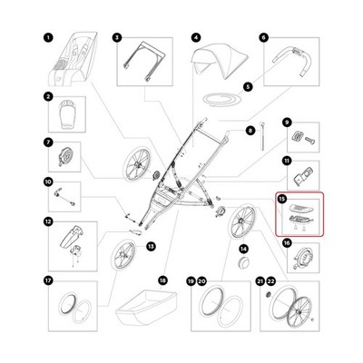 Thule K. Parking Brake Pedal Bremspedal für Thule Glide Urban Glide