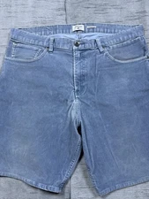 Quiksilver Corduroy Shorts Men's 36 Blue Straight Fit Cotton Blend Walk Casual