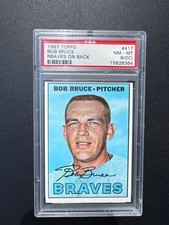 1967 Topps - Bob Bruce #417 RBAVES on Back Psa 8 oc
