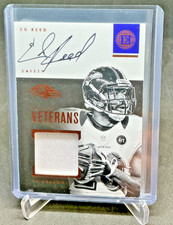 2016 Panini Encased Veterans ED REED Jersey Patch On Card AUTO 2/5 Ravens