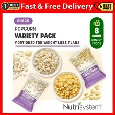 Nutrisystem Popcorn Variety Pack, White Cheddar and Butter, 8 Count