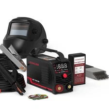 Stick Welder 125Amp 110V Portable Welding Kit Includes Helmet And Welding Rods