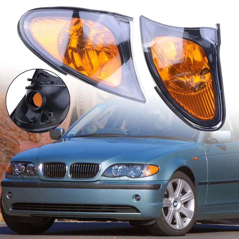2x Luces de estacionamiento ámbar de esquina señales de giro para BMW Serie 3 2002-2005 E46 325i Foto 3 de 4