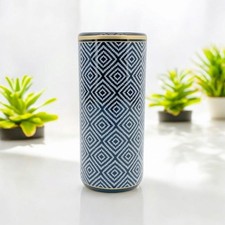 Classic Ceramic Black & White Umbrella Stand Round Design for Office, Home Decor