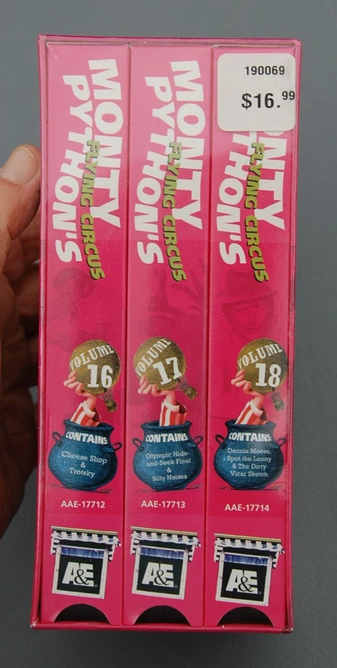 Sealed 3 vhs tape Monty Python's Flying Circus 1973 Volume 16, 17 and 18. - Image 3 of 4