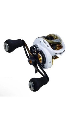 Favorite Fishing Soleus XCS Casting Reel, White/Gold XCS 8.1:1. Left SLSW8XR
