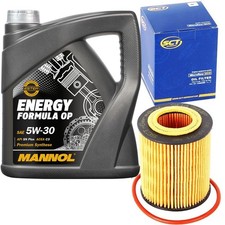 SCT ÖLFILTER + 4L 5W-30 MOTORÖL MANNOL 7701 O.E.M für OPEL ASTRA G CC VECTRA B
