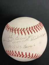 Yogi Berra Signed Baseball Jackie Robinson Was Out Inscription G6 Autograph JSA