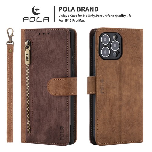 Zipper Flip Leather Wallet Phone Case For iPhone 14 13 12 11 Pro Max XR XS 8 7 6 - Picture 24 of 70