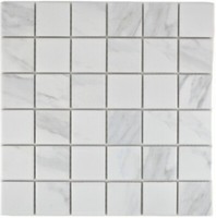 Keramik Mosaik Fliese Carrara Optik Weiß Grau Badfliese Fliesenspiegel KüChe Bad