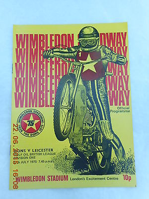 WIMBLEDON SPEEDWAY V LEICESTER 17 JULY 1975 eBay WIMBLEDON SPEEDWAY V LEICESTER 17 JULY 1975 eBay