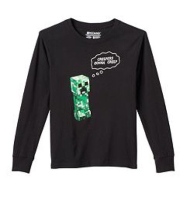 Promo Offer Boys Minecraft Long Sleeve Tee Size 1012