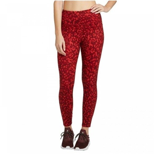 Red Leopard High Waisted 7/8 Leggings 