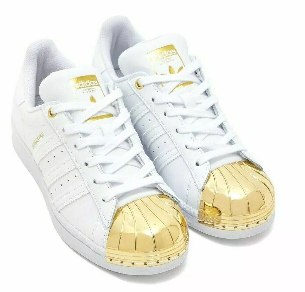 accumuleren koel Verzwakken adidas Superstar Metal Gold Toe Sneakers White Shoes Low Top Women Size 6US  SALE | eBay