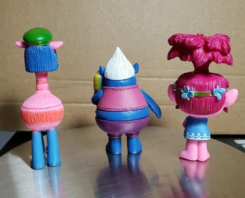 Trolls Dreamworks Mini Figure Cake Toppers Toys - Cooper, Poppy, Biggie Figures - Picture 3 of 11