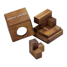 Soma Cube - Small - 7 Puzzle Pieces - Brain Game - Puzzle
