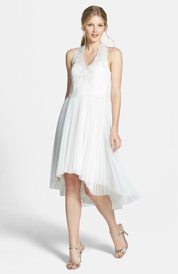 New! $555 Ted Baker London 'Reseda' Embroidered Lace Chiffon High