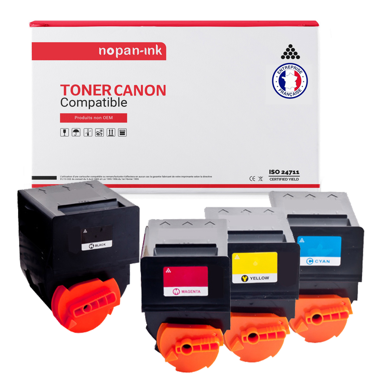Toner CEXV21 BK noir compatible pour imprimantes Canon par NOPAN-INK