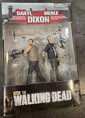 NEW WALKING DEAD DARYL & MERLE DIXON  2-Pack AMC TV SERIES MCFARLANE TOYS SET