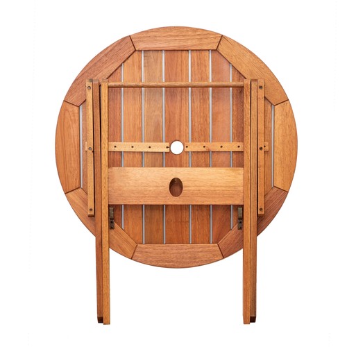 Amazonia Tilloux 3-Piece Outdoor Dining Set | Eucalyptus | Ideal for Patios - Picture 8 of 10