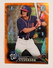 2016 Bowman Chrome 1st Andrew Stevenson orange wave refractor BCP180 Nationals