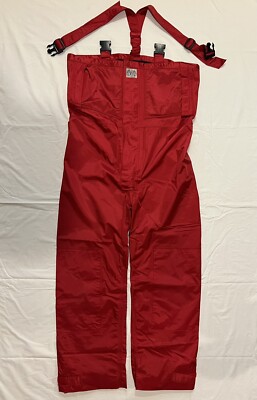 North Atlantic Overall Bib Pants Size M Double Lined Sailing Marine Waterproof