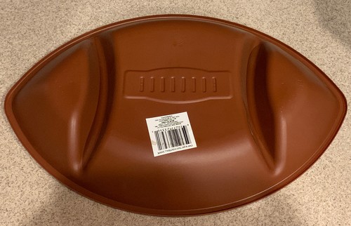 Football Chips and Dip Serving Tray with Utensil Caddy for Tailgate Parties - Picture 2 of 2