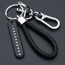 Accessories Anti-lost Phone Number Plate Pendant Car Keychain Key Ring Keyring 