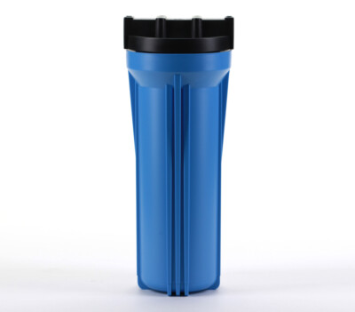 Hydronix 10'' Blue Housing w/ Black Rib Cap, RO & Filtration Systems, 3/4'' Ports