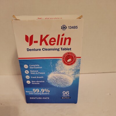Y-Kelin  Denture Cleansing Tablets 96 Tablets Per Box    # 13485