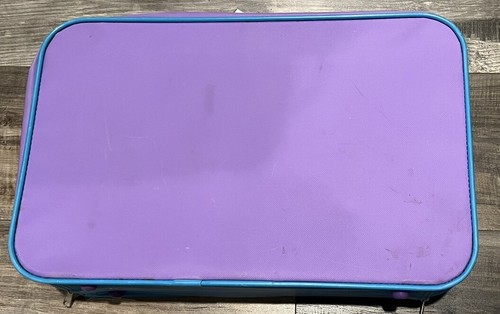 Vintage 1999 Sanrio Pochacco 17" x 10.5" x 4" Purple Suitcase Luggage Bag Vinyl - Picture 3 of 4