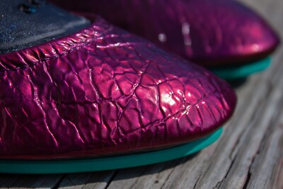 Custom Tieks Rasberry Diamond Size VGUC Ballet Flats Patent - Main Image