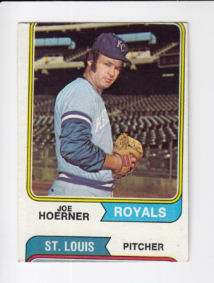 1974 Topps #493 Joe Hoerner MC MISCUT Royals MK
