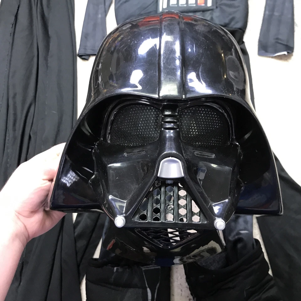 Cosplay Darth Vader 3pc child jumpsuit set Rubies costume Size S Mask Suit Cape - Image 2 of 4