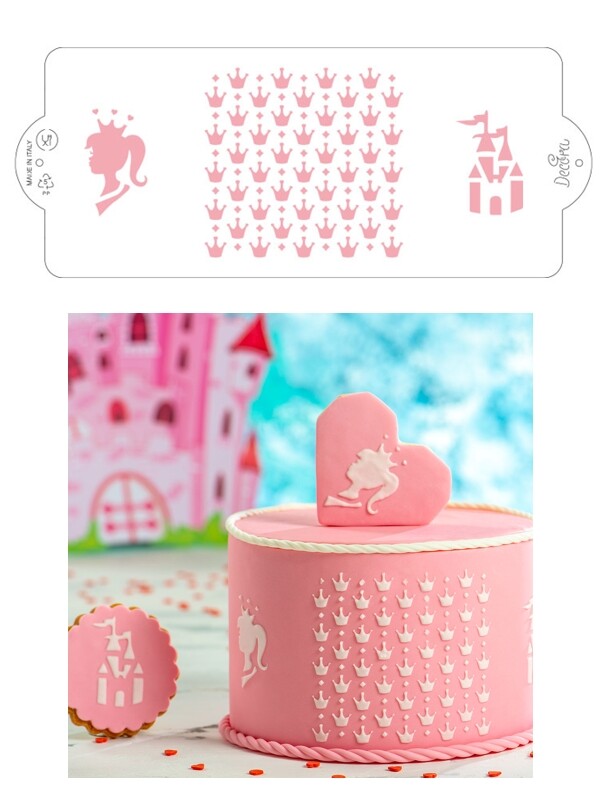 STENCIL PER ZUCCHERO A VELO CACAO PRINCIPESSA 10X25 CM