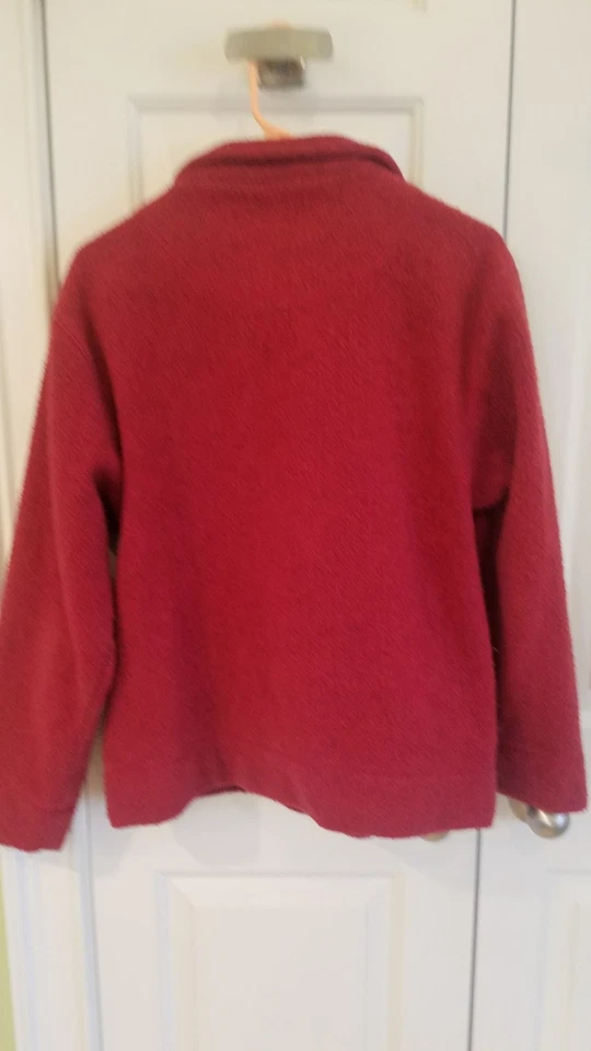 территория впереди бордовый флис молнии карман размер маленький сделано в США - Изображение 4 из 4