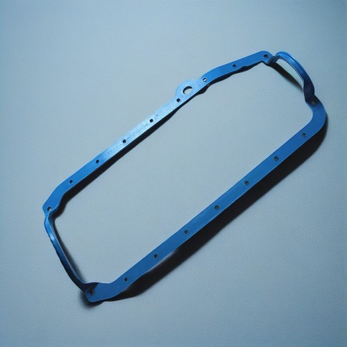 For Pre79 Early Chevy 58-79 283 327 350 SBC Oil Pan Gasket Rubber Blue - Foto 2 di 10