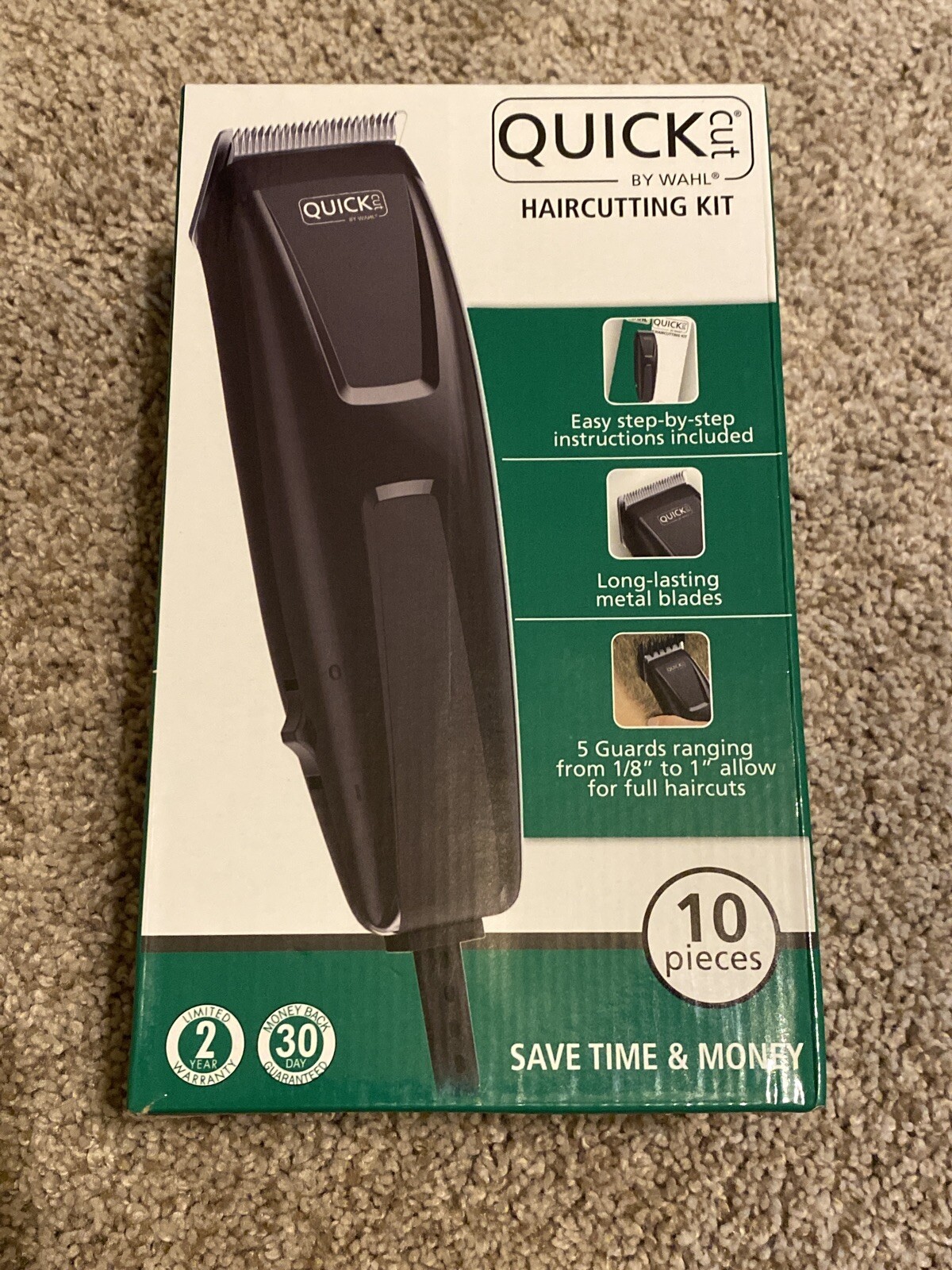 WAHL Quick Cut Hair Clippers 10 Pc Haircutting Kit Styling S