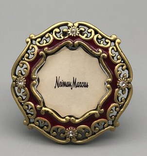 Neiman Marcus Jay Strongwater Miniature Clip Easel Back Frame Enamel & Crystals