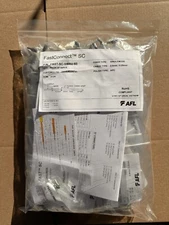 AFL FAST-SC-SMAU FastConnect SC APC Singlemode Fiber Optic Connectors Bag Of 60