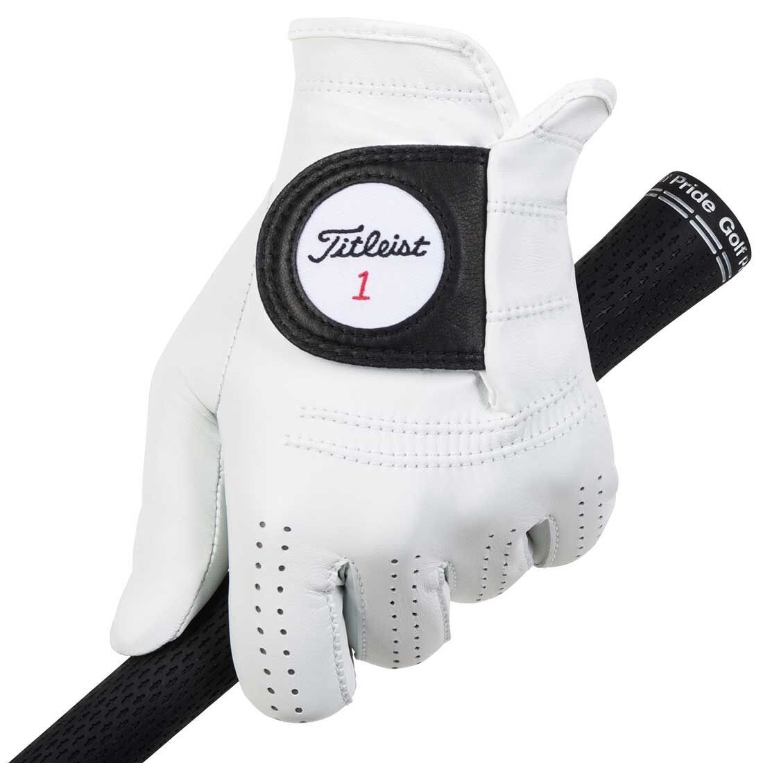 1 Titleist Players 6630E-101-S Left-Hand Men's Golf Gloves Pearl Cadet Small